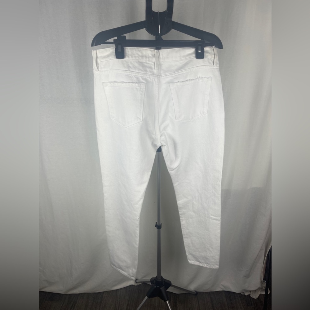 Frame Le Garcon Mid-Rise White Boyfriend Jeans Size 33 (US-14) NWT - Picture 10 of 12